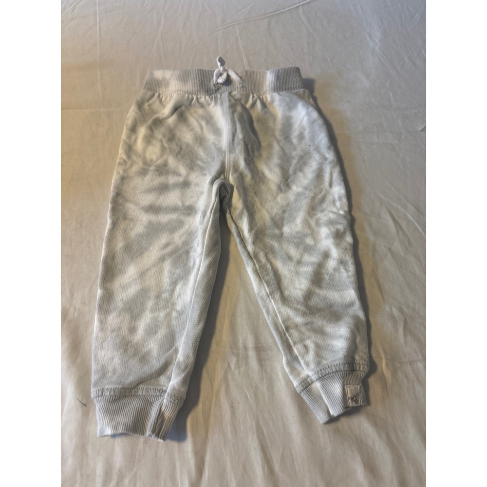 Burt's Bees Baby Jogger Pants Kids 6-9M Grey Excellent Tie‎ Dye Organic Cotton